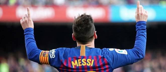 Lionel Messi, le week-end dernier, apres son double contre l'Espanyol Barcelone (2-0). L'attaquant du Barca a deja marque 41 buts et delivre 21 passes decisives cette saison. 