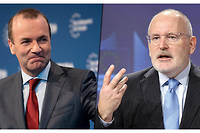 Europ&eacute;ennes&nbsp;: face-&agrave;-face exp&eacute;ditif entre Frans Timmermans et Manfred Weber