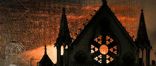 La cathedrale de Notre-Dame de Paris en flammes, le 15 avril 2019.