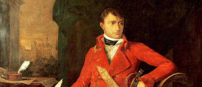 << Portrait de Napoleon Ier Bonaparte (1769-1821) en uniforme de premier consul >>, peinture attribuee a Francois-Xavier Fabre.