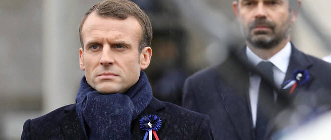 Emmanuel Macron lors des ceremonies du 11 Novembre