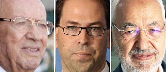 Essebsi, Chahed, Ghannouchi : le trio a la tete de la Tunisie. Le sondage de Sigma remet en cause beaucoup de certitudes.