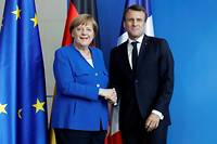 Merkel et Macron assument leurs &quot;confrontations&quot; avant les Europ&eacute;ennes