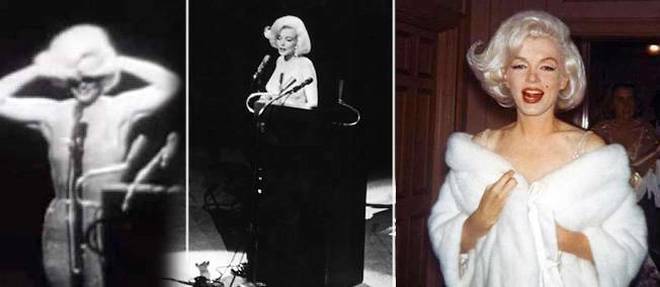 Marilyn Monroe lors de l'anniversaire de JFK, en 1962.