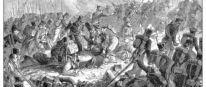 19 aout 1812 - Le general Gudin blesse mortellement au combat de Valoutina - " Source : "Histoire de l'Empire" de : A. Thiers, 1867 -