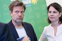 <p>Annalena Baerbock et Robert Habeck, le duo gagnant des Verts allemands.</p>
