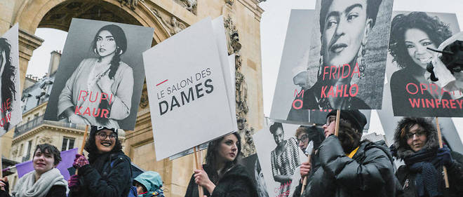 Manifestation a l'occasion de la Journee des droits des femmes, le 8 mars 2018.