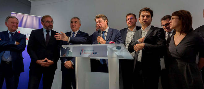 Christian Estrosi, Alain Chretien, Arnaud Robinet et Delphine Burkli lors du lancement du mouvement La France audacieuse.