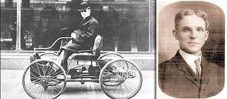 Henry Ford et son invention, ancêtre de l'automobile. ©DR