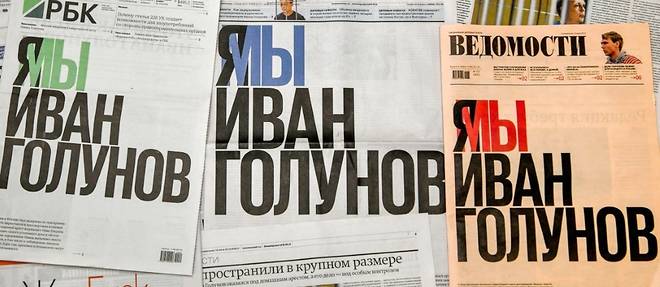 Russie: trois journaux font Une commune en soutien au journaliste accuse de trafic de drogue