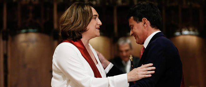 Ada Colau a ete elue de justesse grace au soutien in extremis de Manuel Valls.