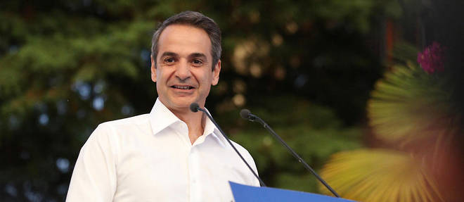 Kyriakos Mitsotakis, president de Nouvelle Democratie, favori aux legislatives du 7 juillet.