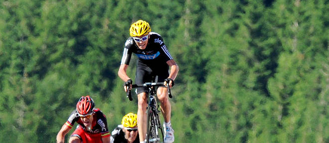 En 2012, lors de la premiere ascension du sommet des Vosges, Chris Froome montre qu'il est le coureur le plus fort du peloton.