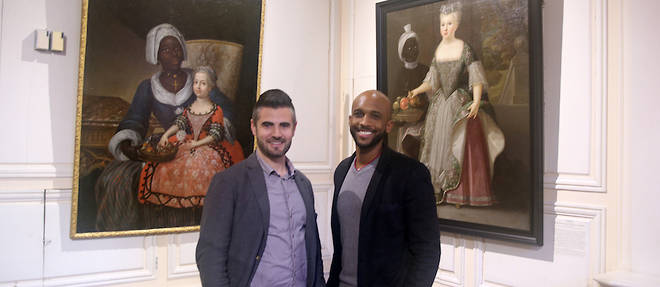 Les deux auteurs de "Noirs : entre peinture et histoire", Gregoire Fauconnier (a gauche) et Nail Ver-Ndoye.