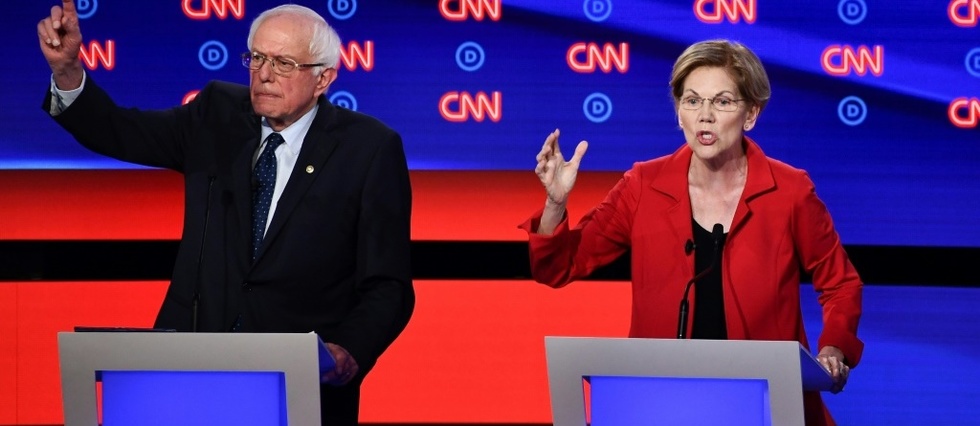 Debat entre democrates americains: Warren et Sanders cibles des moderes