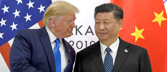 Donald Trump et Xi Jinping lors d'une reunion bilaterale lors du G20 d'Osaka le 29 juin 2019. 