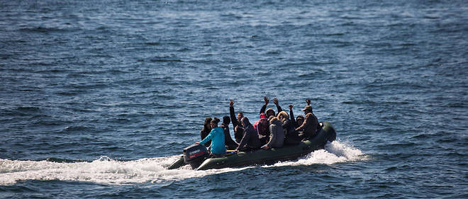 Un bateau de migrants en avril 2019.