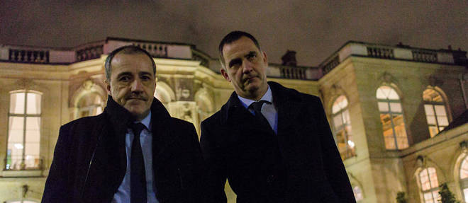 Gilles Simeoni, president du conseil executif de Corse, et Jean-Guy Talamoni, president de l'assemblee de Corse.