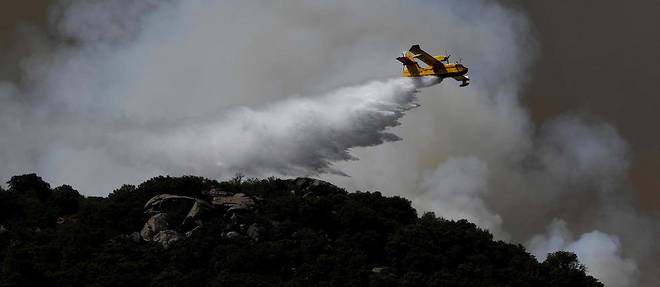 Une flotte de bombardiers d'eau devrait etre envoyee pour lutter contre les incendies en Amazonie. (Illustration). 