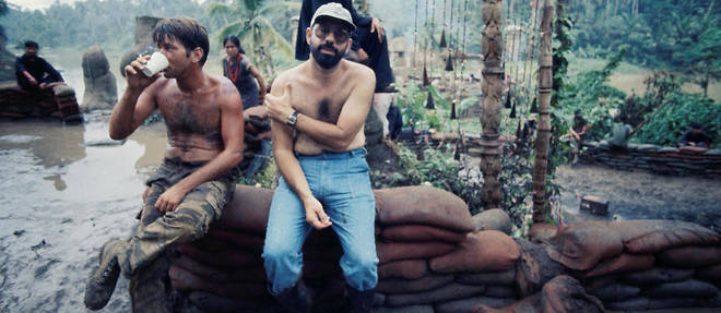Martin Sheen et Francis Ford Coppola sur le tournage d'<< Apocalypse Now >>.