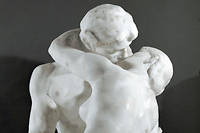  << Le Baiser >>. Statue d'Auguste Rodin, realisee en 1899. Musee Rodin. 
