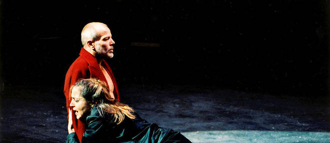 Dominique Blanc (Phedre) et Pascal Gregory (Thesee) dans << Phedre >> de Racine, mis en scene par Patrice Chereau en 2003.