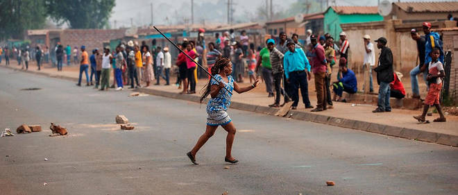 Un glacant climat de violences s'est repandu contre les etrangers africains a travers toute l'Afrique du Sud. Ici dans le township de Katlehong, dans le Gauteng, le 5 septembre 2019. 