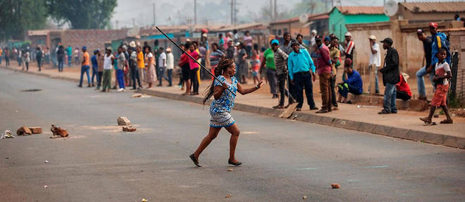 Un glacant climat de violences s'est repandu contre les etrangers africains a travers toute l'Afrique du Sud. Ici dans le township de Katlehong, dans le Gauteng, le 5 septembre 2019. 