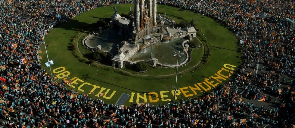 Catalogne: forte baisse de la participation a la manifestation annuelle des independantistes