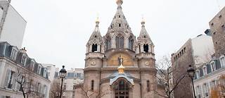  Cathédrale russe orthodoxe Saint-Alexandre-Nevski, rue Daru à Paris. 
