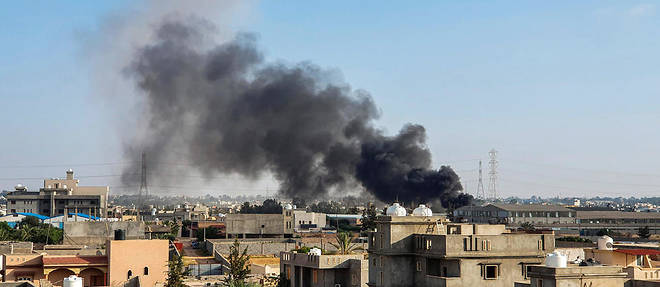 Un bombardement sur Tripoli le 29 juin 2019.
