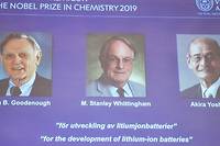 Le Nobel de chimie &agrave; un trio am&eacute;ricano-britannico-japonais pour les batteries au lithium-ion