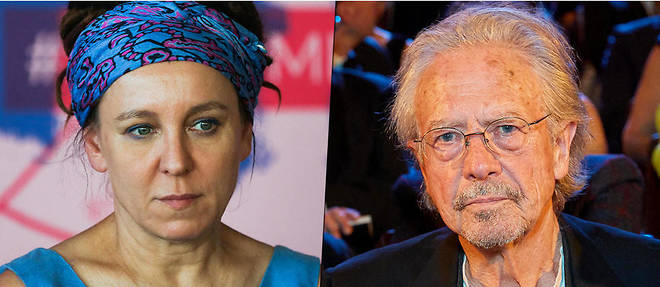 Olga Tokarczuk et Peter Handke, les deux nouveaux Nobel de litterature.