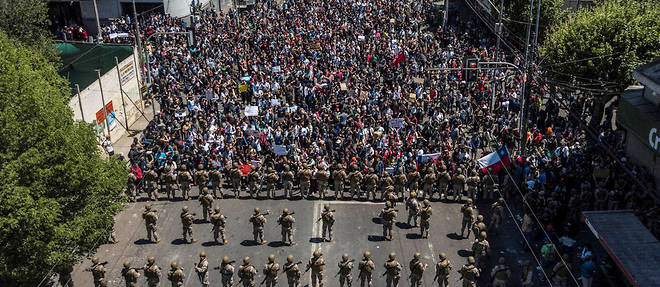 De nombreuses manifestations sont organisees au Chili.