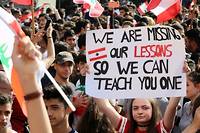 Contestation au Liban: des milliers d'&eacute;coliers et d'&eacute;tudiants dans la rue