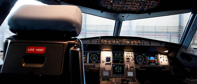 Cockpit d'un Airbus A 320.

