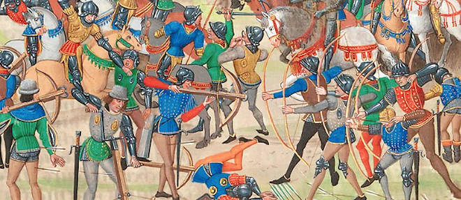 La bataille de Crecy, qui s'est tenue l'apres-midi du 26 aout 1346, a oppose l'armee du roi de France aux troupes anglaises mais aussi des comtes du Hainaut et de Flandre.
