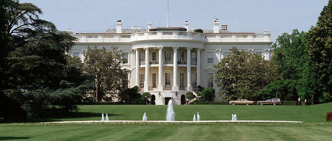Vue de la Maison-Blanche, residence officielle et le bureau du president des Etats-Unis.
