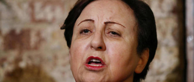 L'avocat iranienne Shirin Ebadi, Prix Nobel de la paix 2003, lors d'une conference de presse a Londres le 14 janvier 2019.
