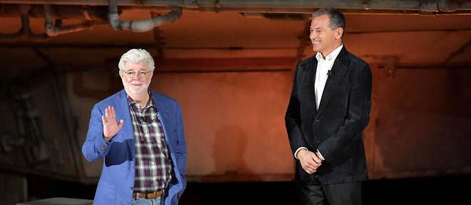 George Lucas et le patron de Disney, Bob Iger
