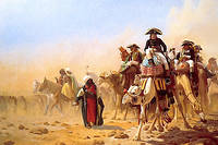  Le Général Bonaparte et son état-major en Égypte , Jean-Léon Gérôme, 1867.
