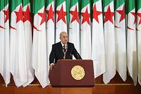   Abdelmadjid Tebboune  lors de la cérémonie de son investiture à la présidence de la République algérienne, le 19 décembre.  
