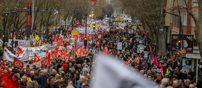  Le 17 decembre 2019, une manifestation contre le regime des retraites.
