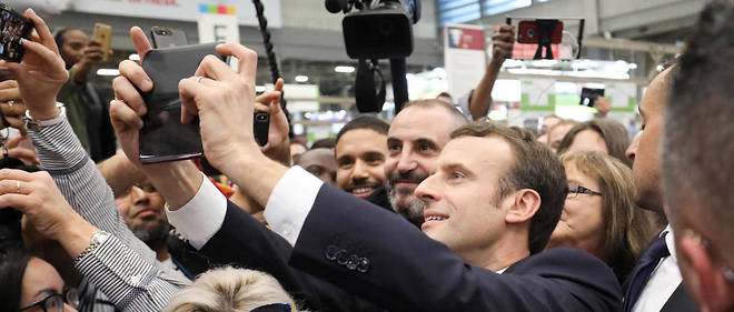 Emmanuel Macron au Salon de l'agriculture, en fevrier 2019.
