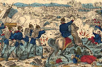 Image d'Épinal racontant la défaite de Sedan par Paulin Didion, 1879.

