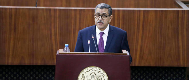 Le Premier ministre Abdelaziz Djerad presente le plan du gouvernement, le 11 fevrier 2020 a Alger.
