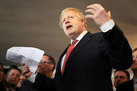  Boris Johnson apres sa victoire aux elections generales, en decembre 2019.
