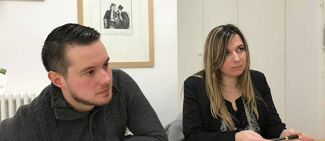 Eric et sa nouvelle compagne, Aline, le 13 fevrier au cabinet de leur avocate, Me Juliette Chapelle.
