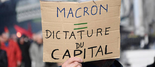 Lors d'une manifestation contre la reforme des retraites, le 9 janvier 2020 a Marseille.
