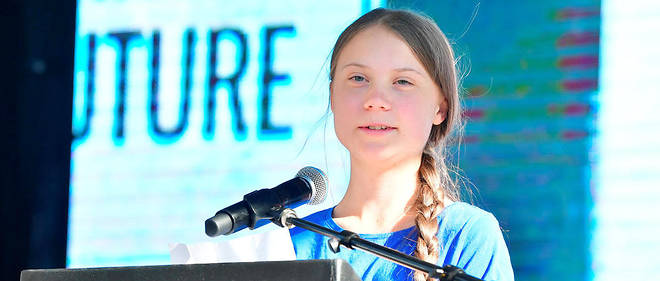 Greta Thunberg s'est exprimee devant des militants au Royaume-Uni.<br />
